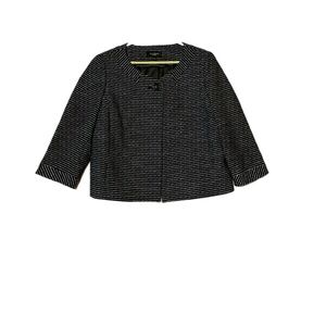 Talbots Classic Black and White Textured Blazer
